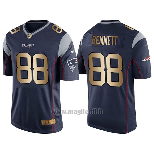 Maglia NFL Gold Game New England Patriots Bennett Profundo Blu